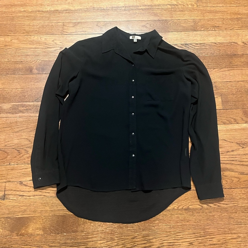 Kut from the Kloth Classic Black Blouse